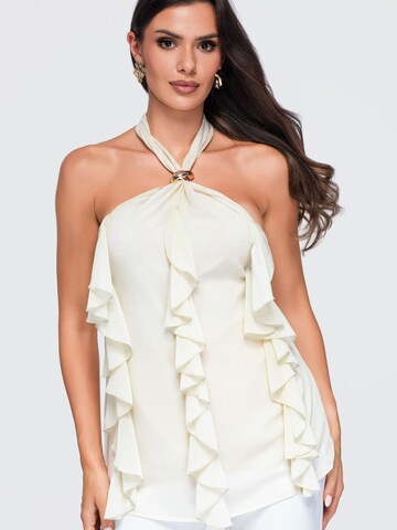 Top di Ombre in beige: frontale