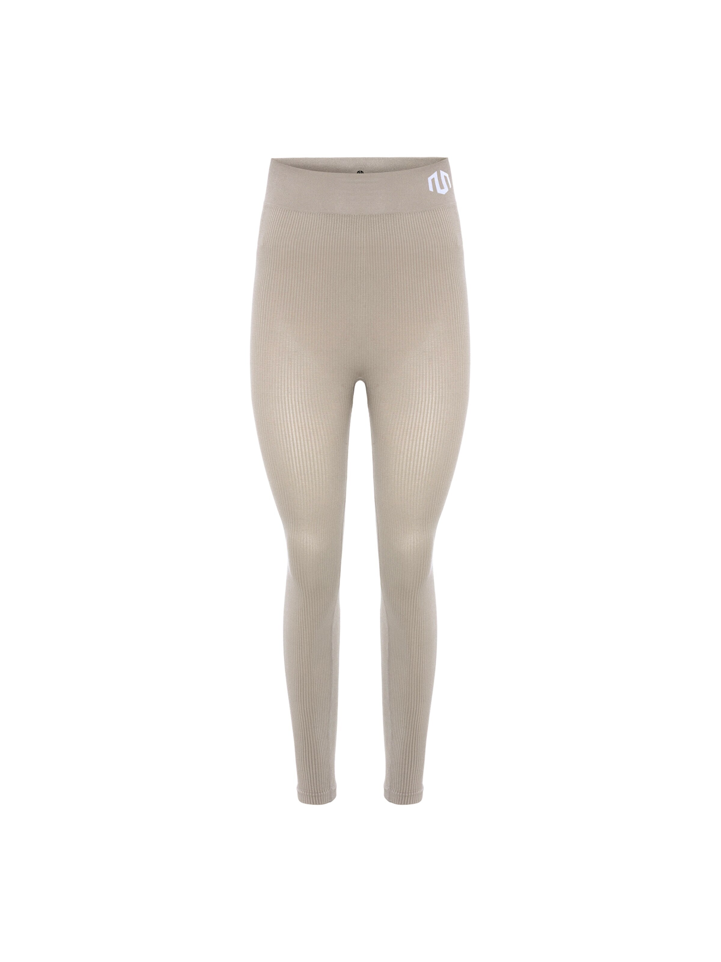 MOROTAI - Skinny Pantalón deportivo 'Naikan' en beige: frente