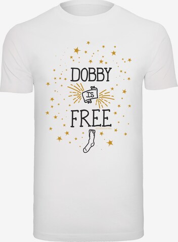 T-Shirt 'Harry Potter Dobby Is Free' F4NT4STIC en blanc : devant