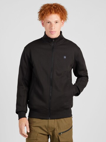 G-Star RAW Zip-Up Hoodie in Black: front