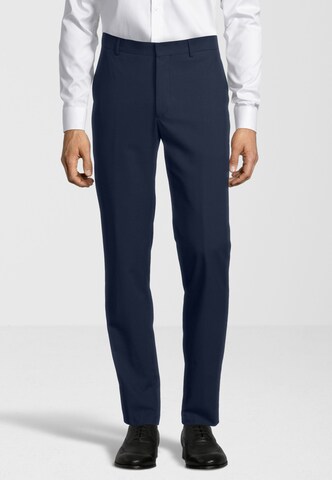 Coupe slim Pantalon à plis Steffen Klein en bleu : devant