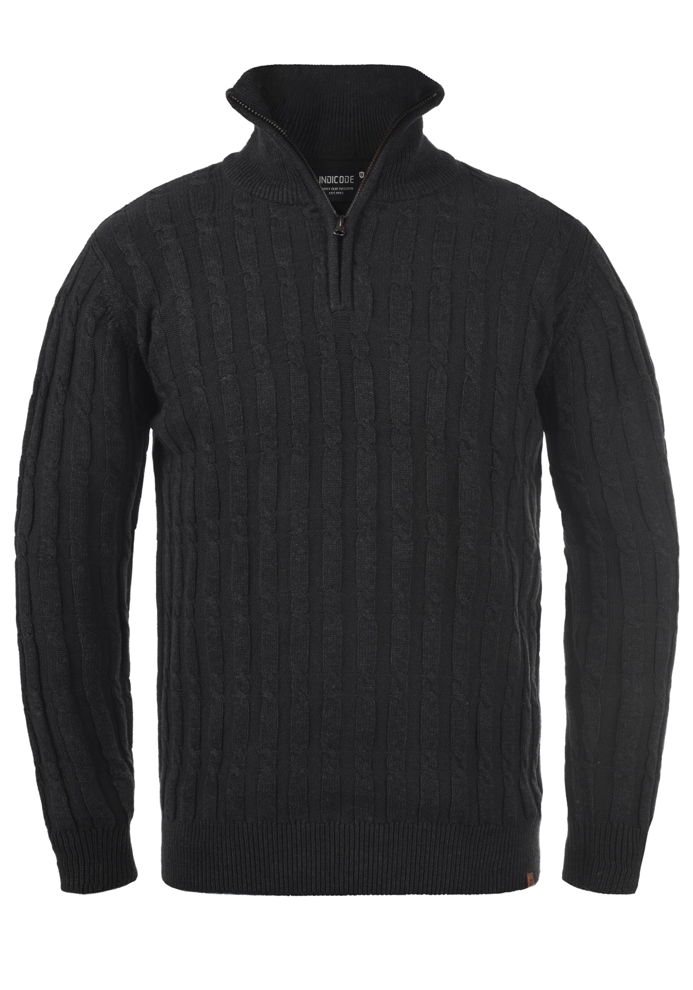 INDICODE JEANS Pullover 'Paulo' in Schwarz: Vorderseite
