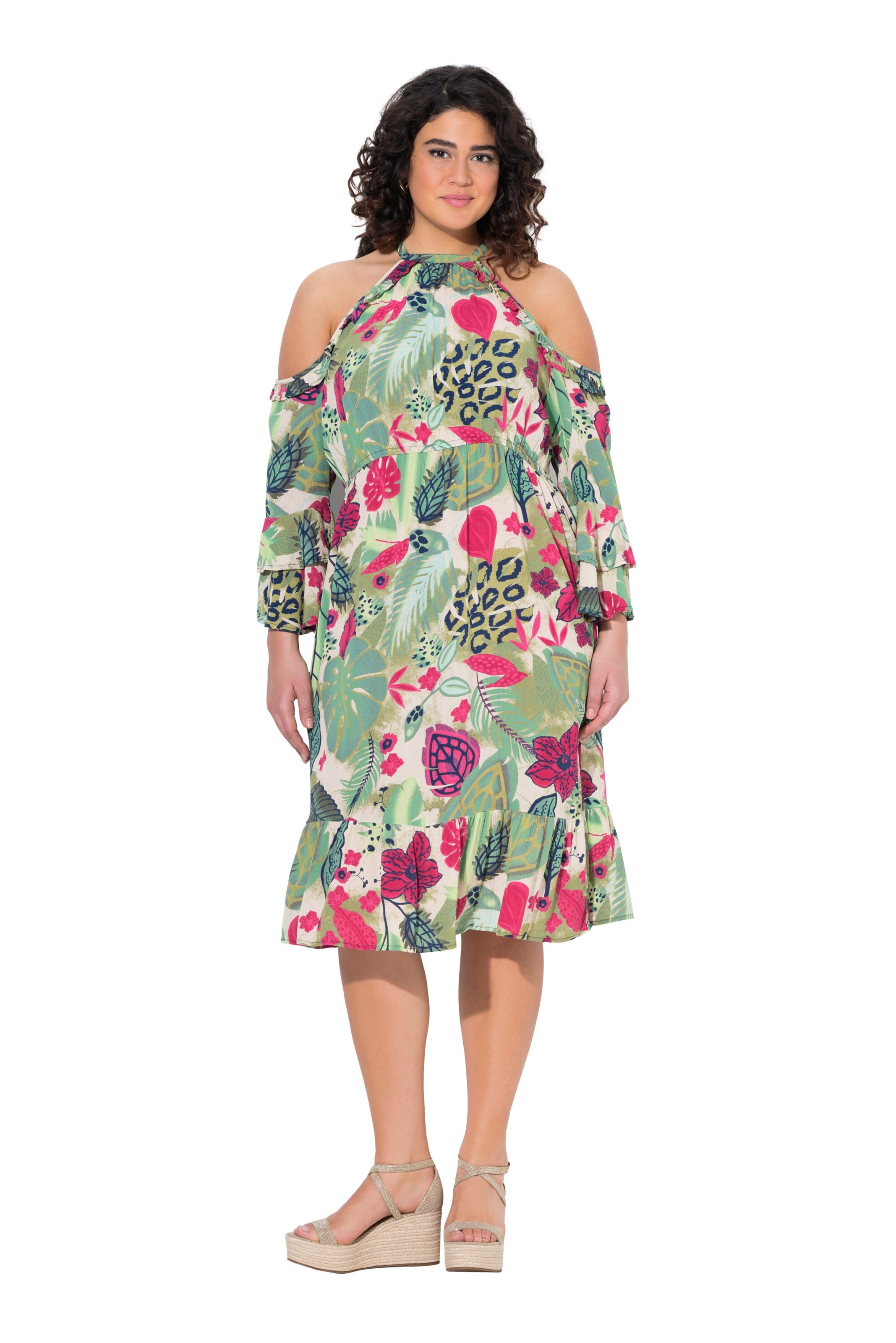 Ulla Popken Dress in Green: front