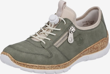Rieker Športni čevlji z vezalkami | zelena barva: sprednja stran