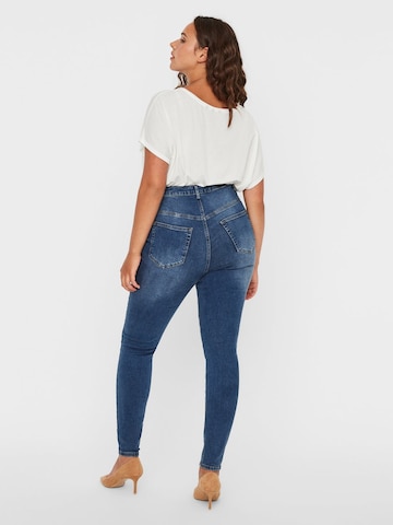 Vero Moda Curve Skinny Jeans 'Lora' in Blauw