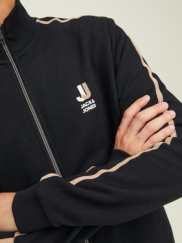 JACK & JONES Zip-Up Hoodie 'LOGAN' in Black