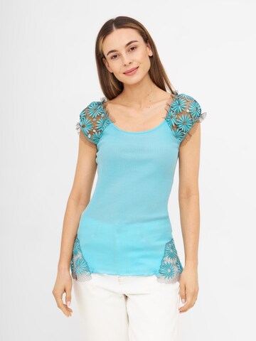 TOOche Top 'Julie' in Blau: Vorderseite