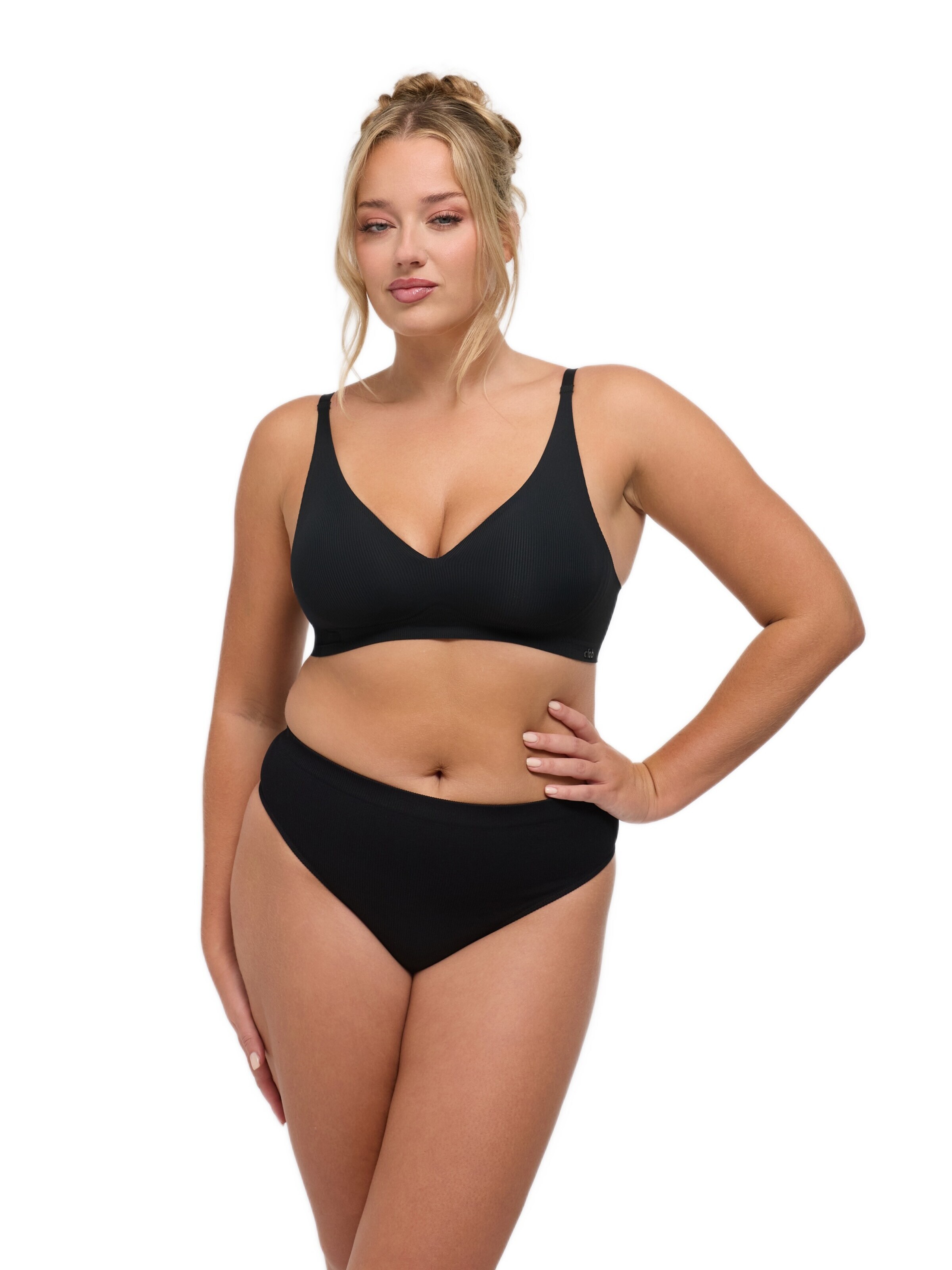 Push-up Reggiseno 'Rib Comfort Push-Up BH' di cfab in nero