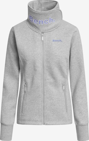 BENCH Zip-Up Hoodie in Grey: front