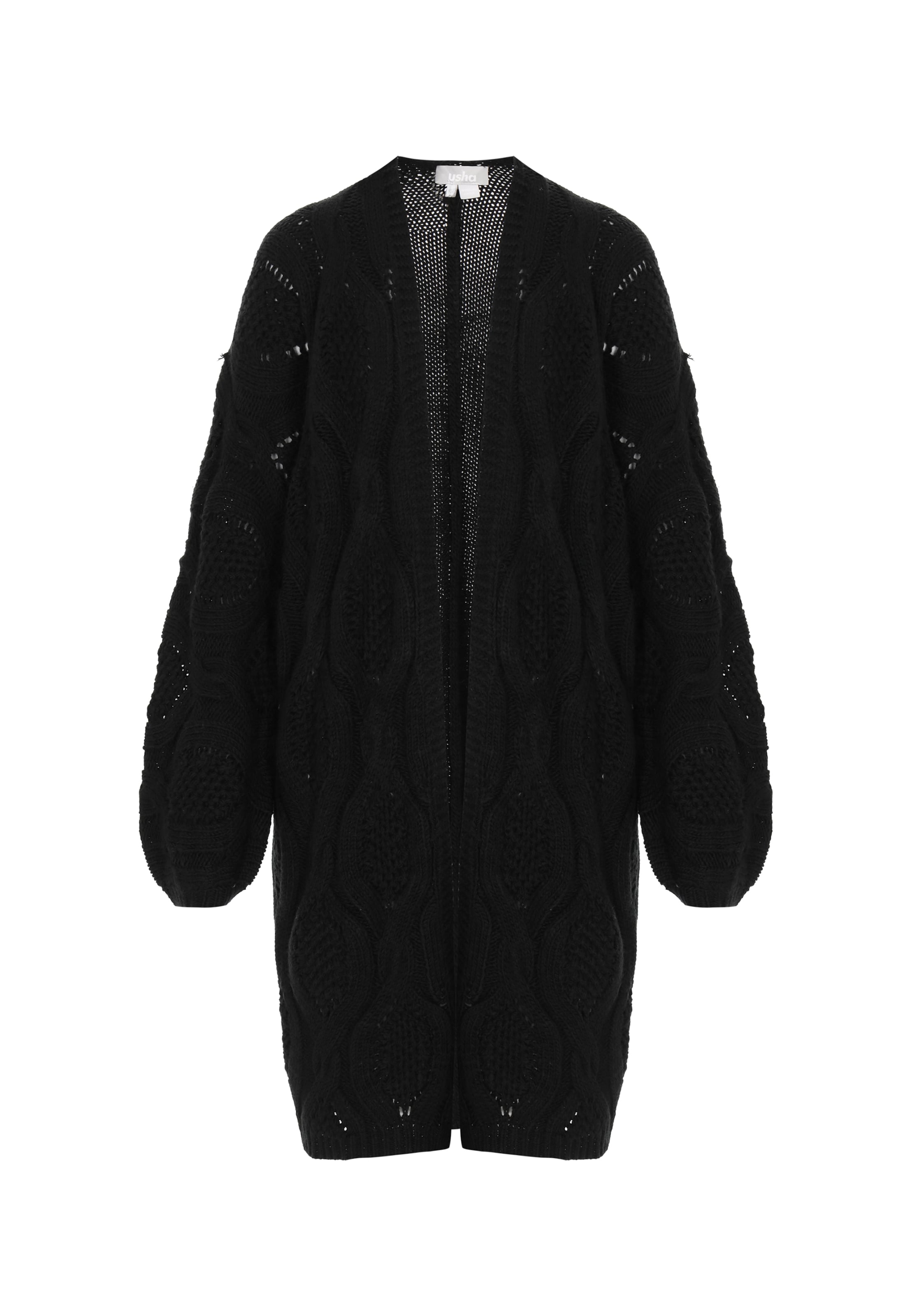 UshaKardigan - crna boja: prednji dio
