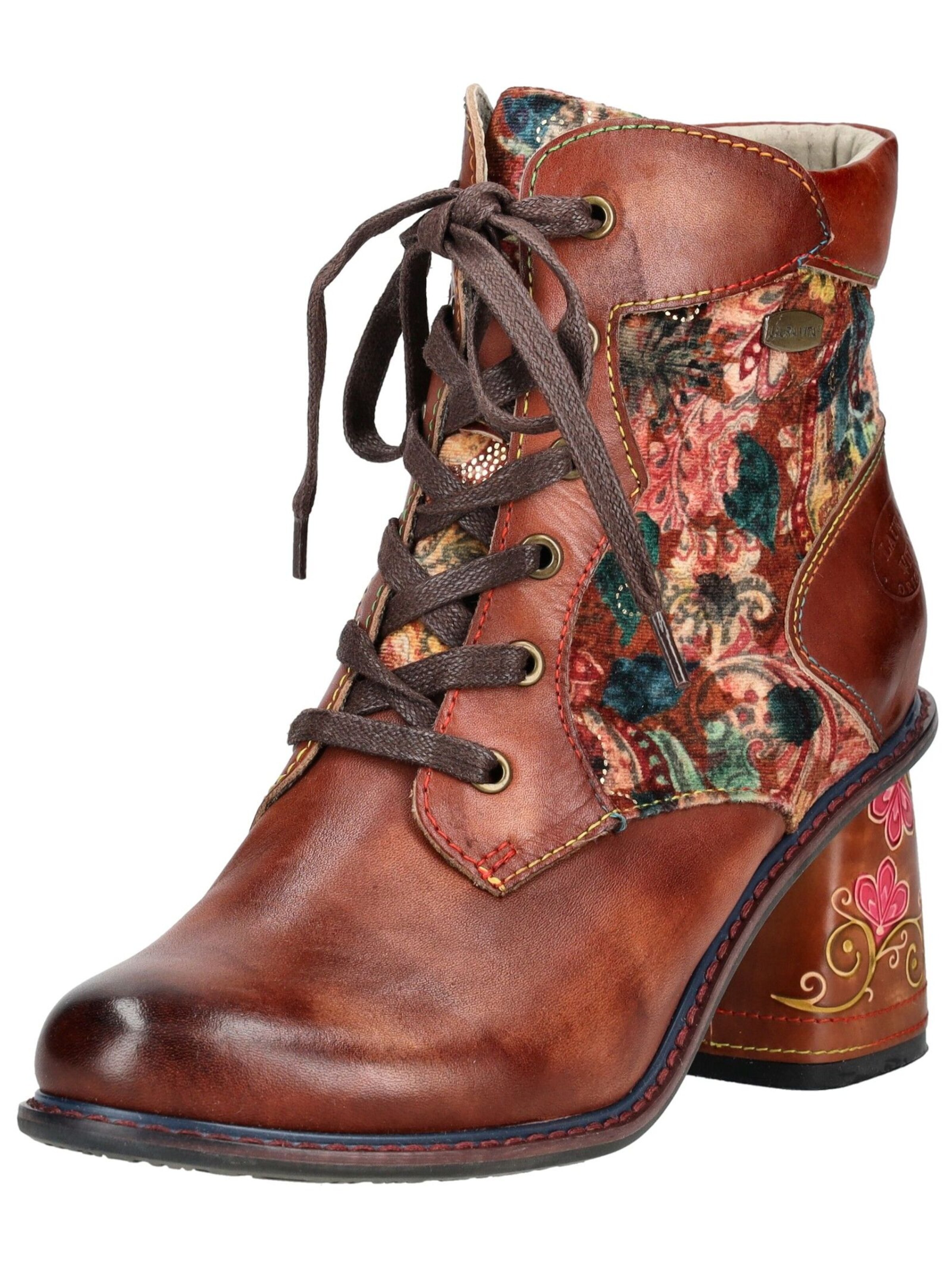 Laura Vita Lace-up bootie in Brown: front