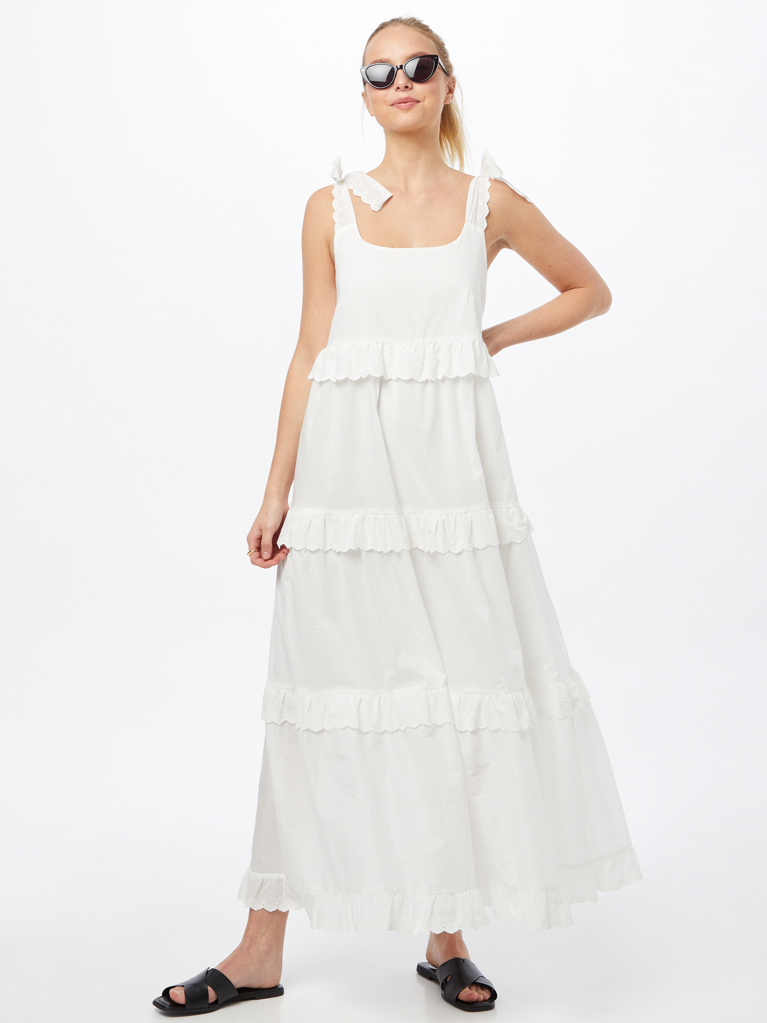 Plus size YGFkF VILA Letnia sukienka GABRIELLA w kolorze Białym 