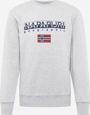 NAPAPIJRI Sweatshirt 'AYAS C 1' in Grijs: voorkant