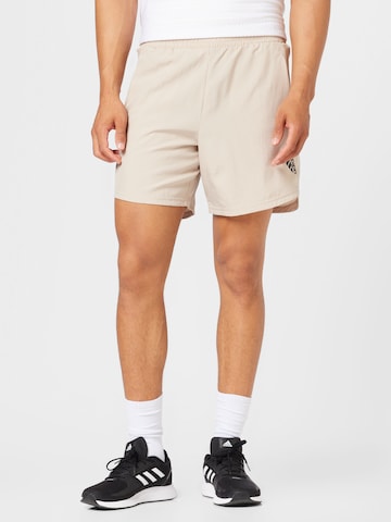 ADIDAS SPORTSWEAR - regular Pantalón deportivo 'Aeroready Designed For Movement' en beige: frente