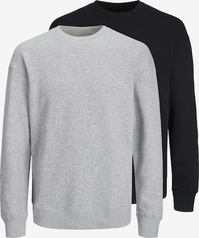 JACK & JONES Sweater majica 'Bradley' u siva melange / crna, Pregled proizvoda