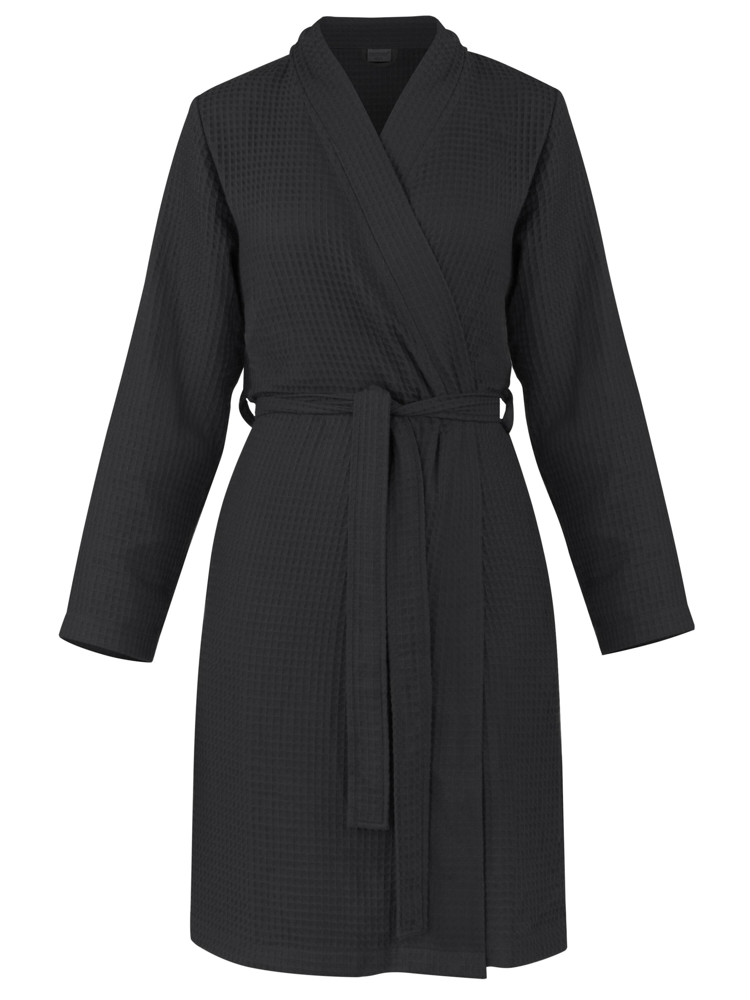 Robe de chambre 'Manisa' normani en noir : devant