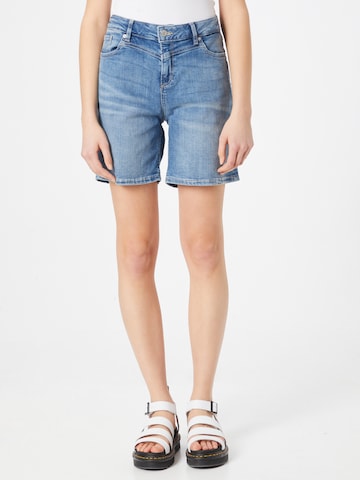 QS Regular Jeans in Blauw: voorkant