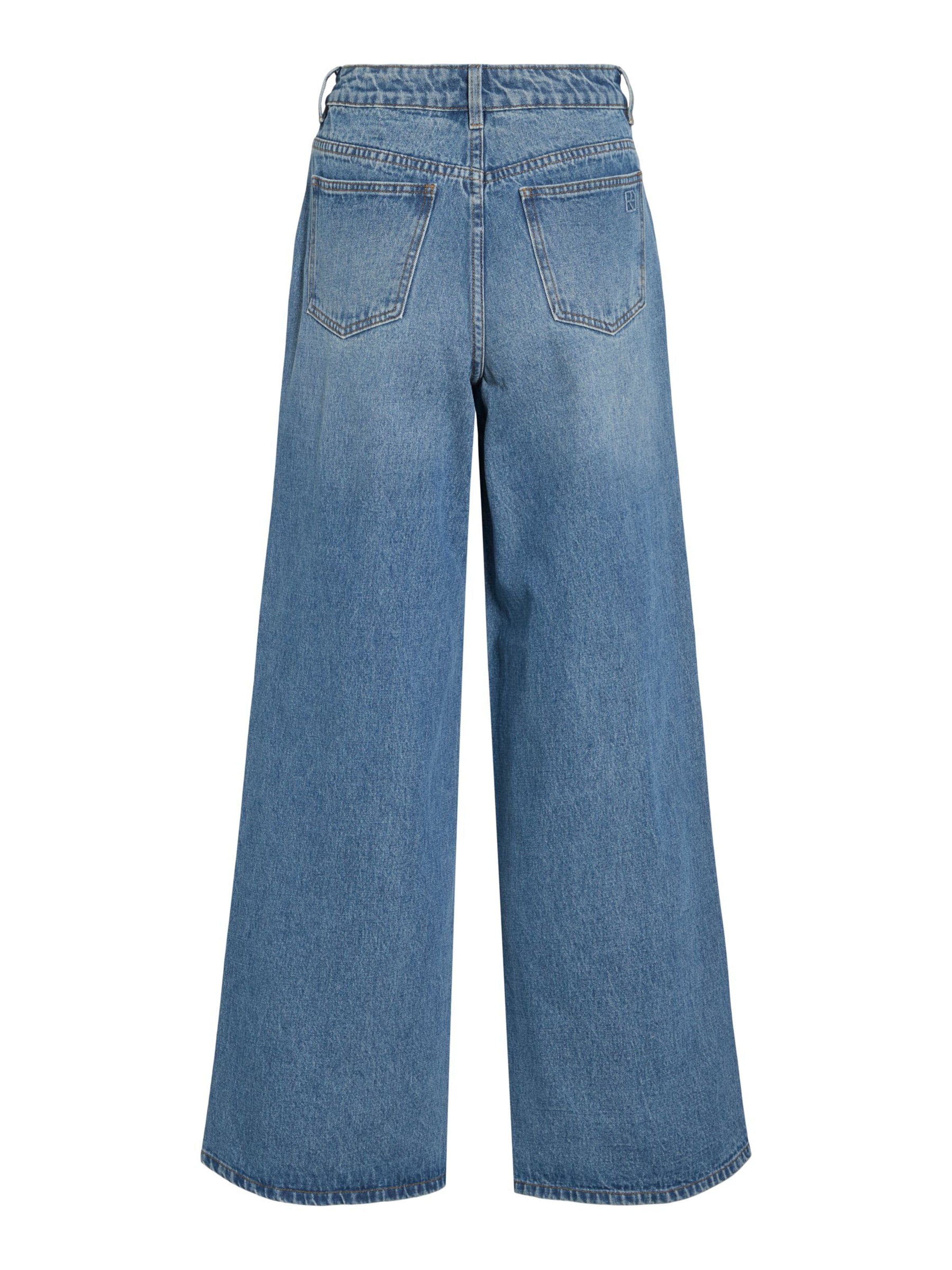 ROUGE EDIT Wide leg Jeans in Blue