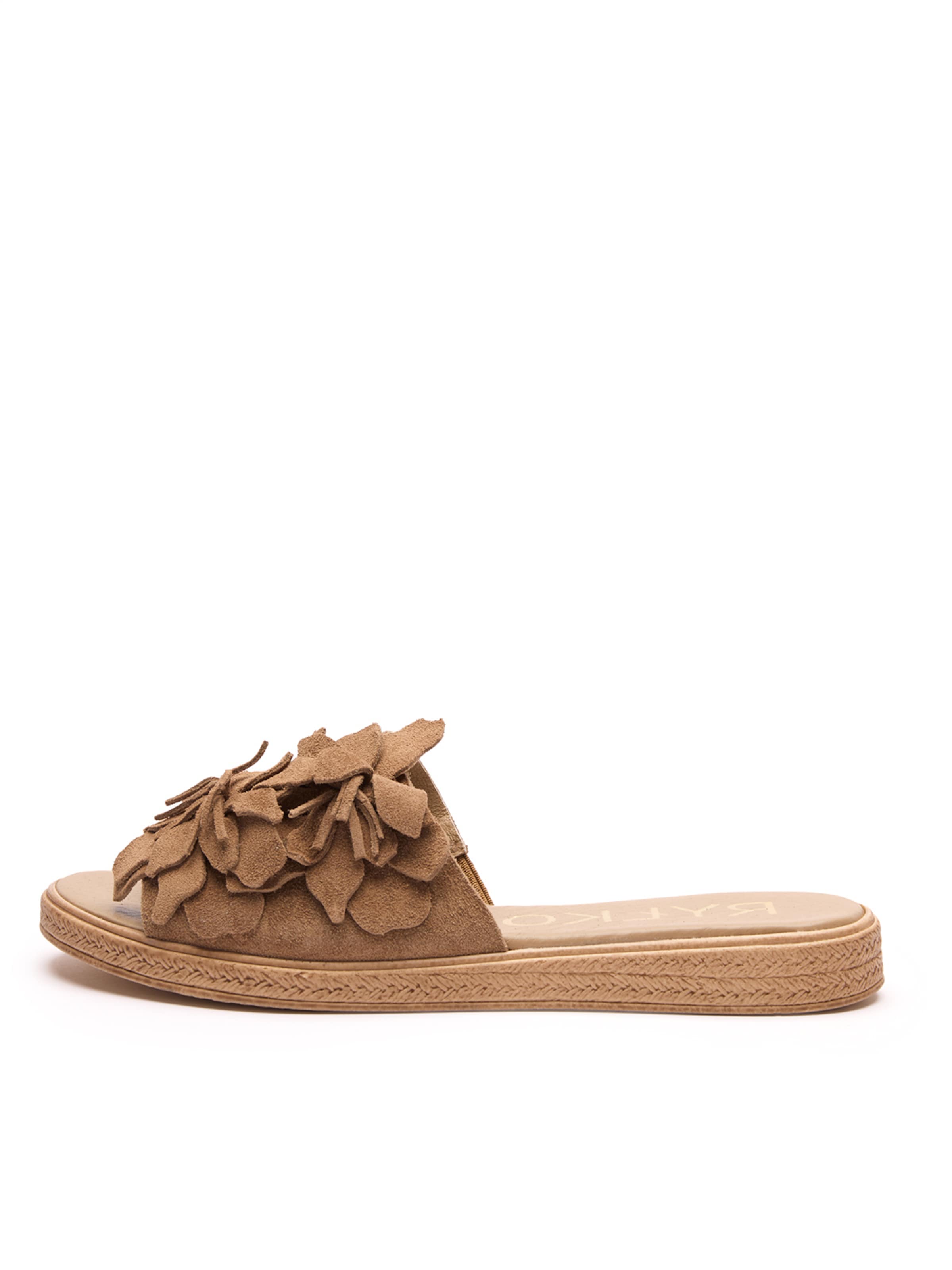 RYŁKO - Zapatos abiertos en beige: frente