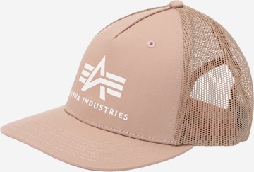 smėlio ALPHA INDUSTRIES Kepurė: priekis