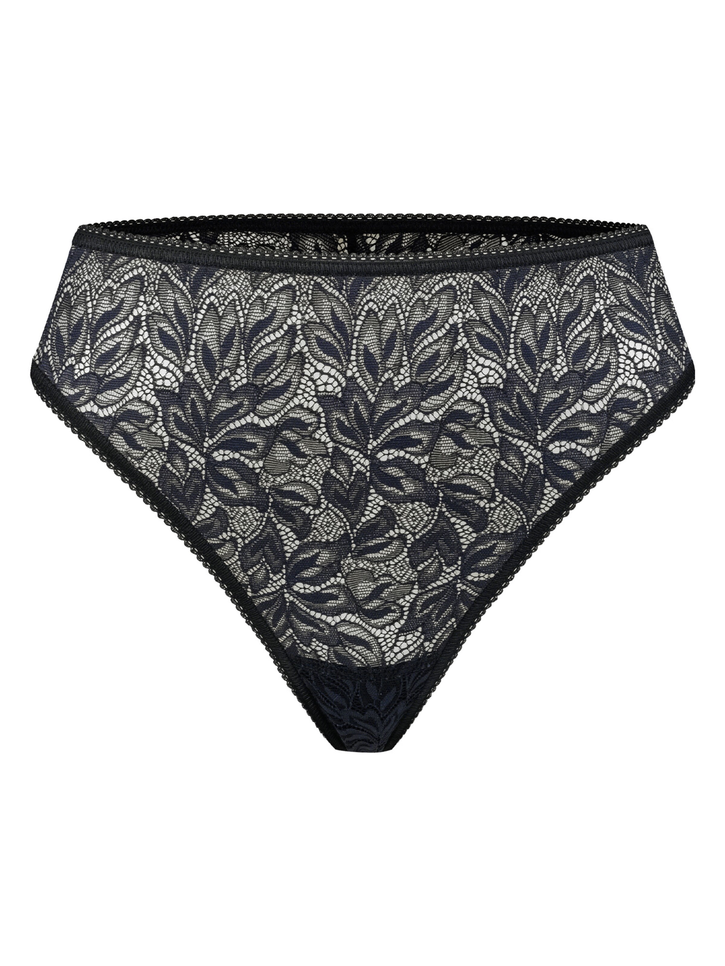 Erlich Textil - Tanga 'Iconic Lace' em preto: frente