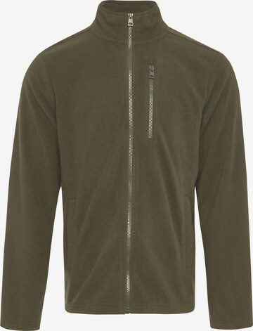 Threadbare Fleece jas 'Myers' in Groen: voorkant