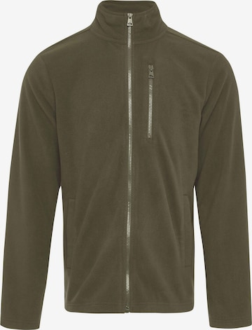 Threadbare Fleece Jacket 'Myers' in Green: front