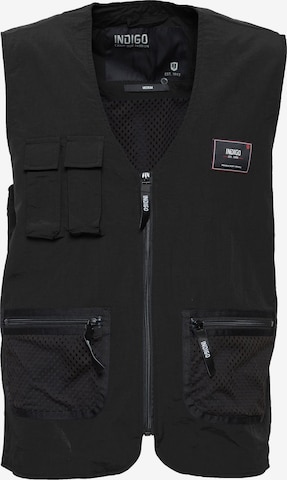 INDICODE JEANS Bodywarmer 'Piet' in Zwart: voorkant