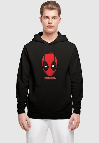 ABSOLUTE CULT Sweatshirt 'Deadpool - Mask' in Schwarz: Vorderseite