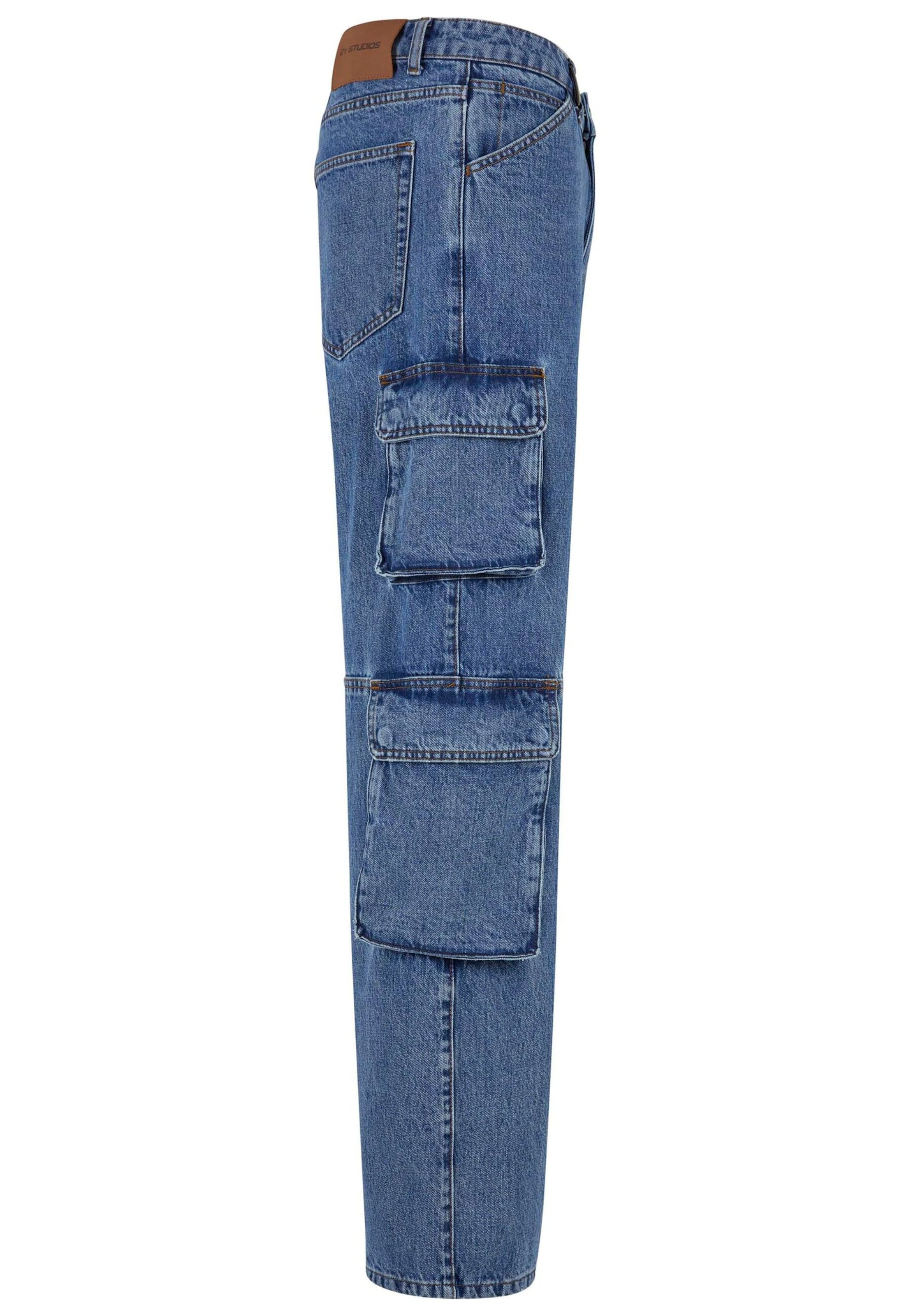 2Y Studios Loosefit Τζιν cargo 'Aidan' σε μπλε