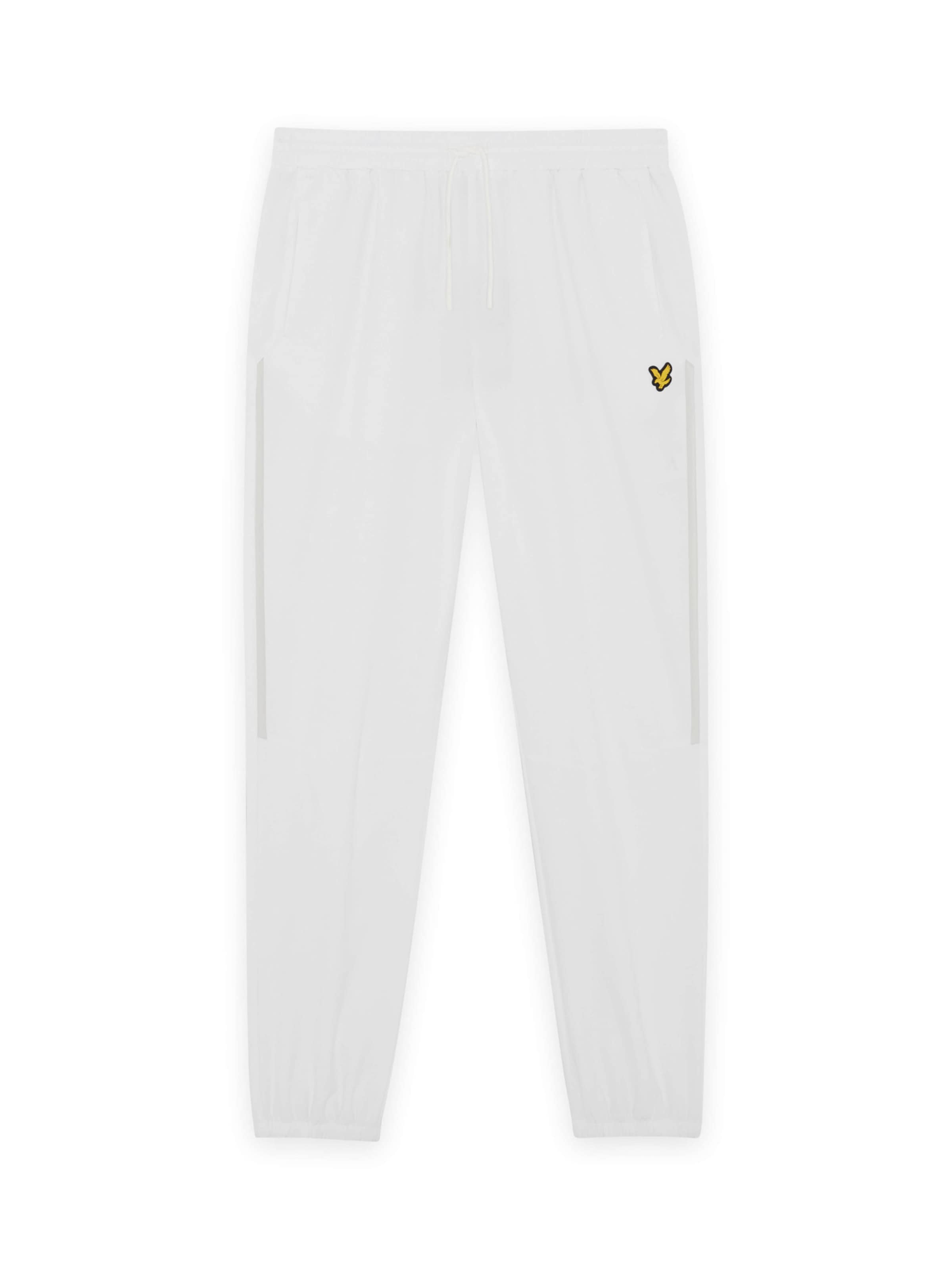 Lyle & Scott Broek 'Striped Trackies' in Wit: voorkant