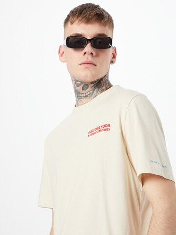 SCOTCH & SODA Shirt 'Cassette Artwork' in Beige