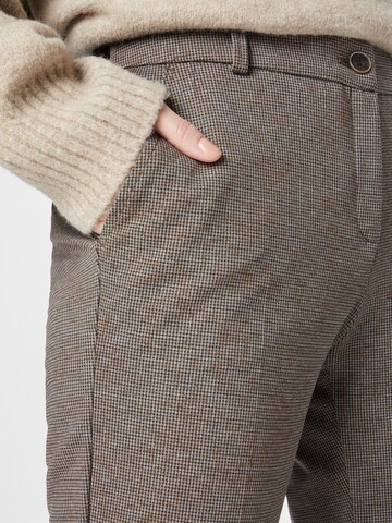 BRAX Regular Pleated Pants 'MARON' in Brown