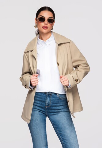 Manteau mi-saison 'OW-COLC-0114' Ombre en beige