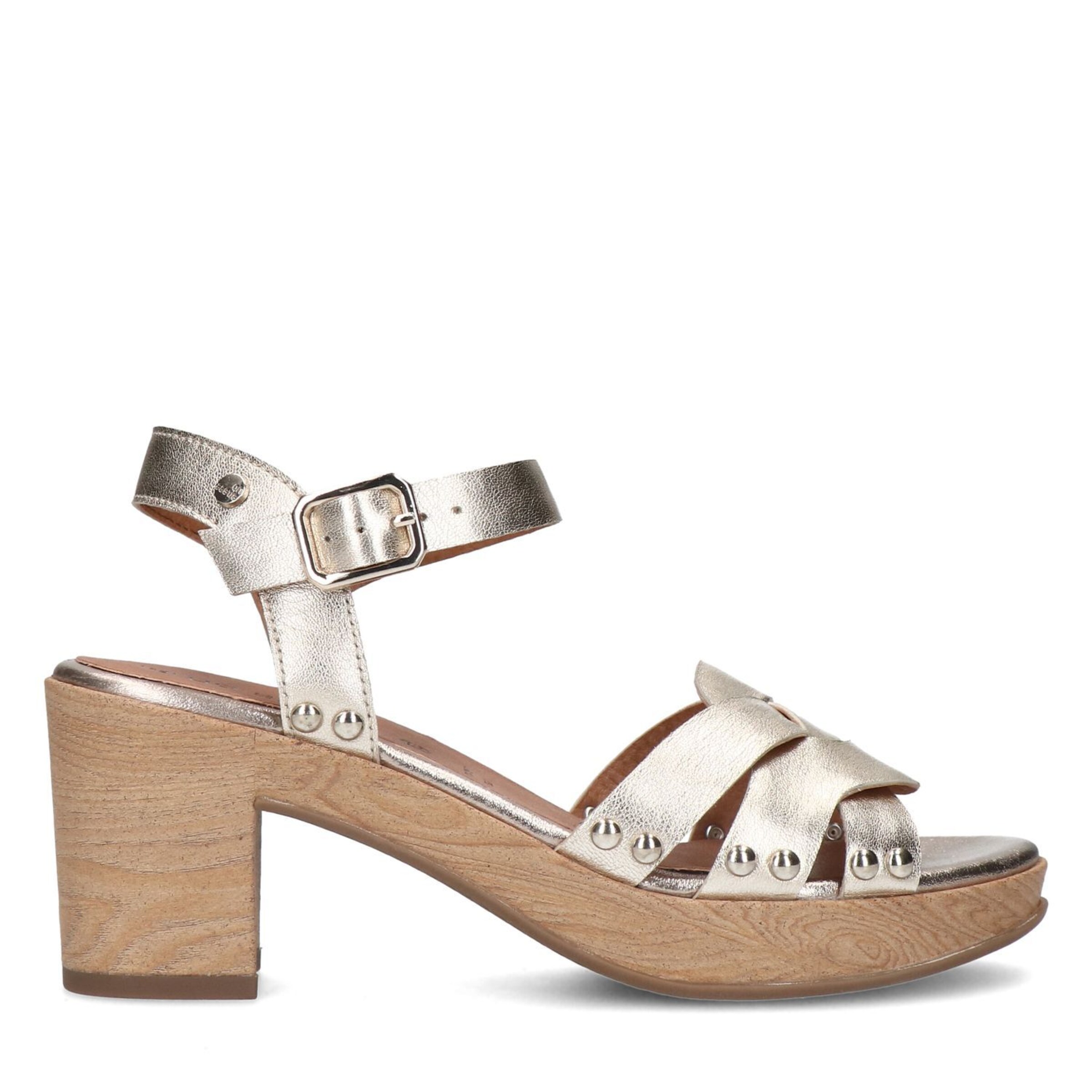 MANFIELD Sandale in Gold