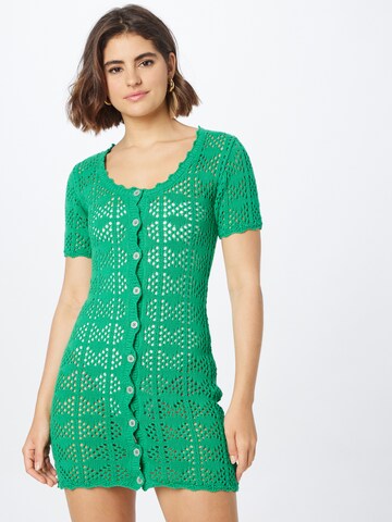 Monki Knitted dress in Green: front