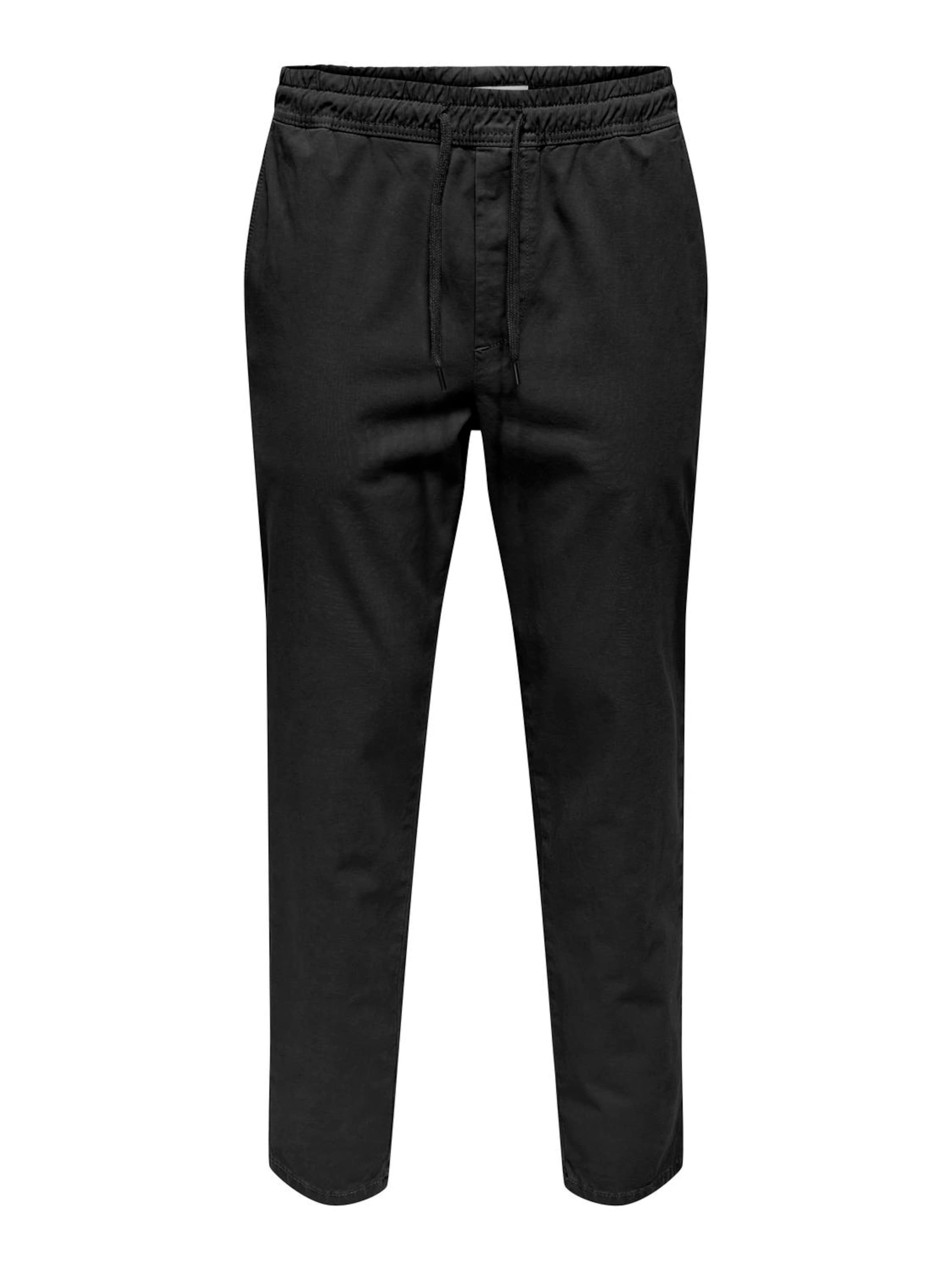Only & Sons Chino Pants 'ONSLinus' in Black: front