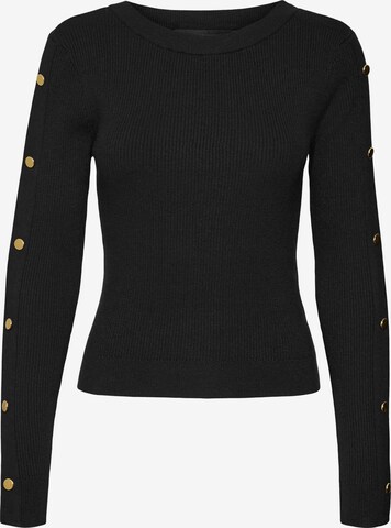 VERO MODA Пуловер 'CLAUDINE' в черно: отпред
