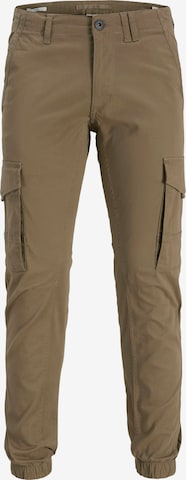 Pantalon cargo 'JJIPAUL JJFLAKE' JACK & JONES en marron : devant