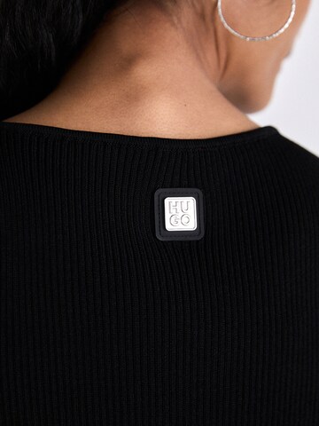 HUGO Kootud topp 'Sharpin', värv must