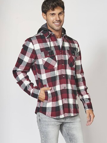 KOROSHI Between-Season Jacket in Red: front