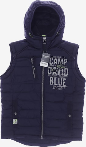 CAMP DAVID Vest in S in Blue: front