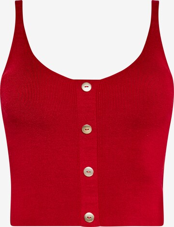 faina Top in Rood: voorkant