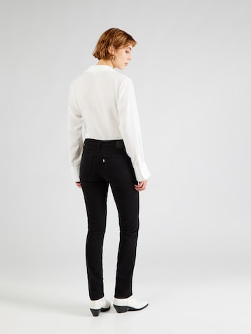 LEVI'S ® Slimfit Jeans '712 Slim Welt Pocket' in Schwarz