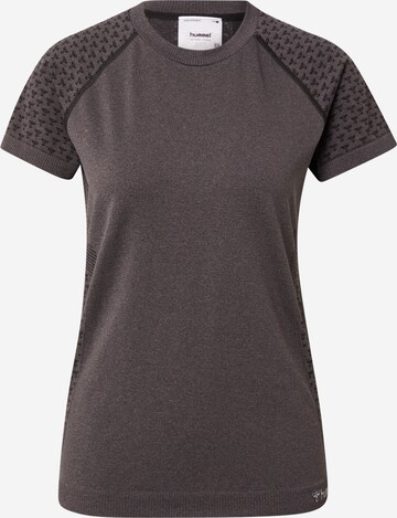 T-shirt fonctionnel Hummel en gris : devant