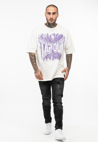 T-Shirt ' CF' Tapout en blanc