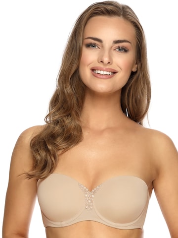 VIANIA Bandeau BH 'Carola' in Beige: Vorderseite