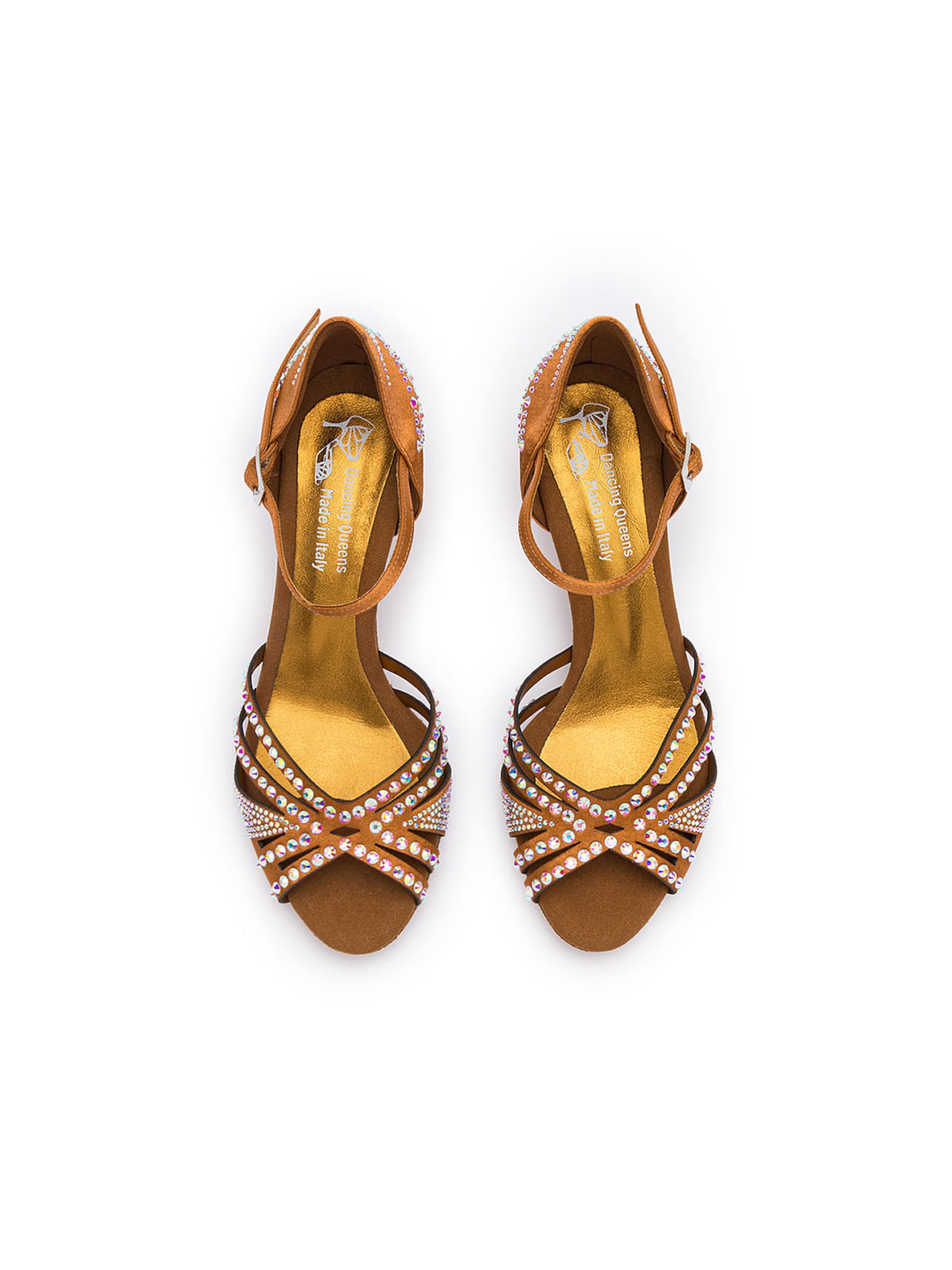 Dancing Queens Strap Sandals 'Sparkle Shine' in Brown
