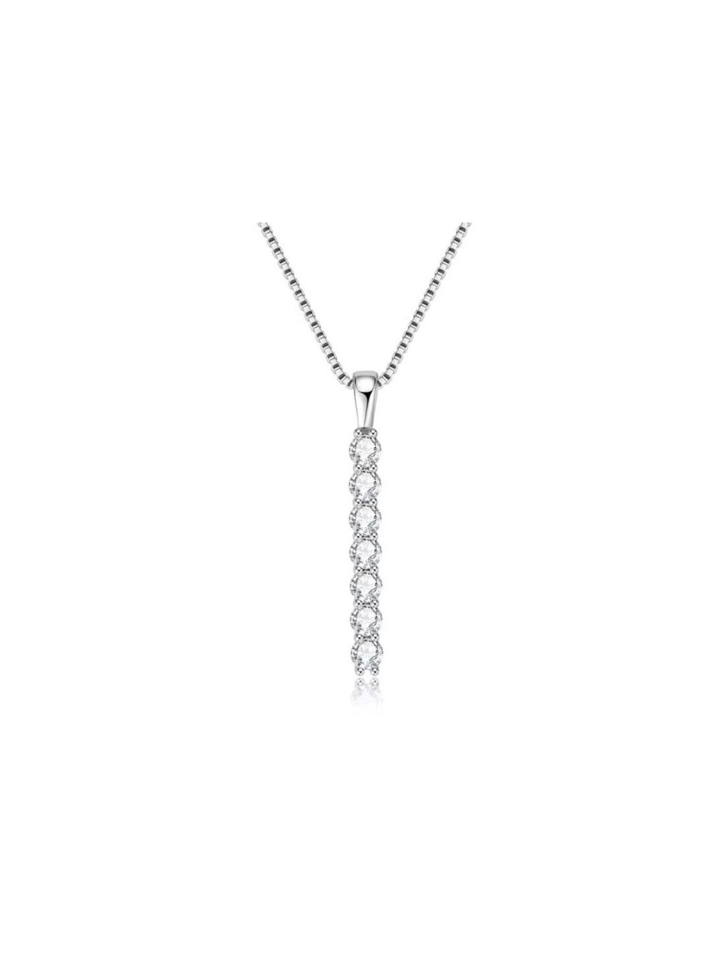 ROUGEMONT Jewellery Kette 'Funkelnde Moissanit'‌‌‌‌‌‌ in Silber: Vorderseite