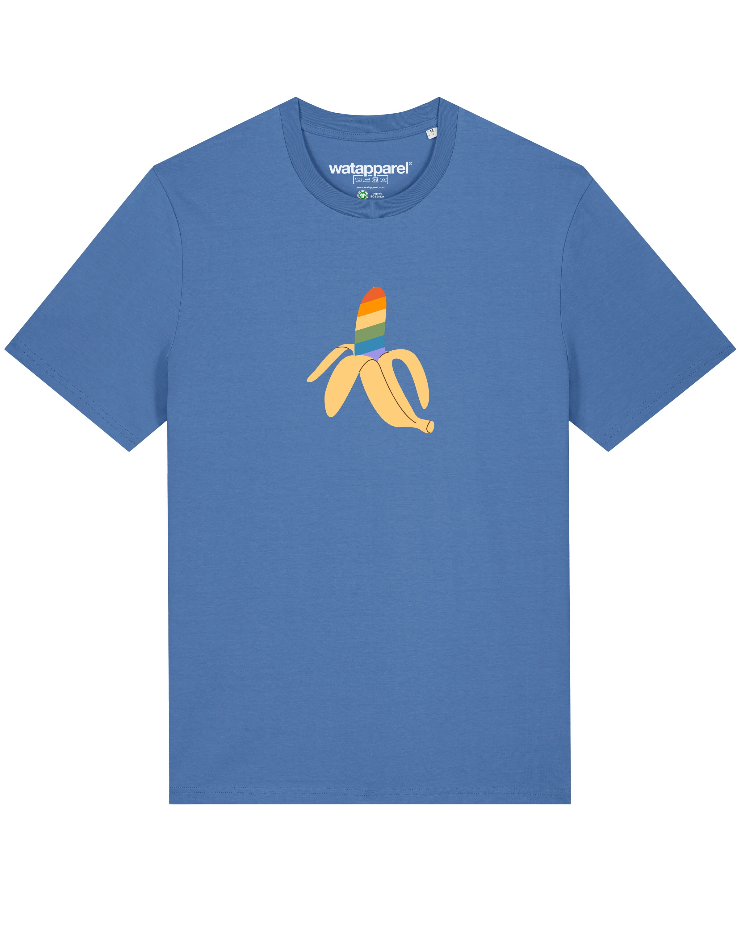 T-Shirt 'Rainbow Banana' Watapparel en bleu : devant
